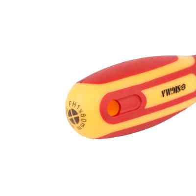 Отвертка Sigma диэлектрическая крестовая PH1x80мм 1000В CrV (4008141) Винница