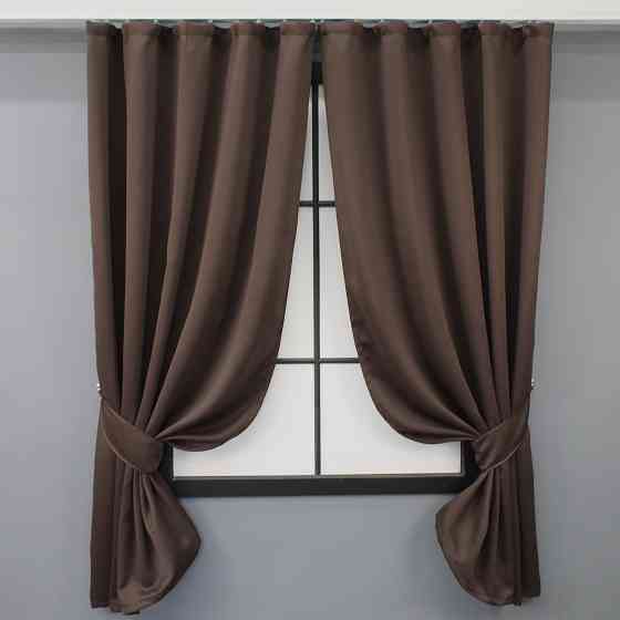 Комплект готових штор VR-Textil Bagema Rvs № 1243ш Коричневий 130х170 см 2 шт (35-0231) Київ