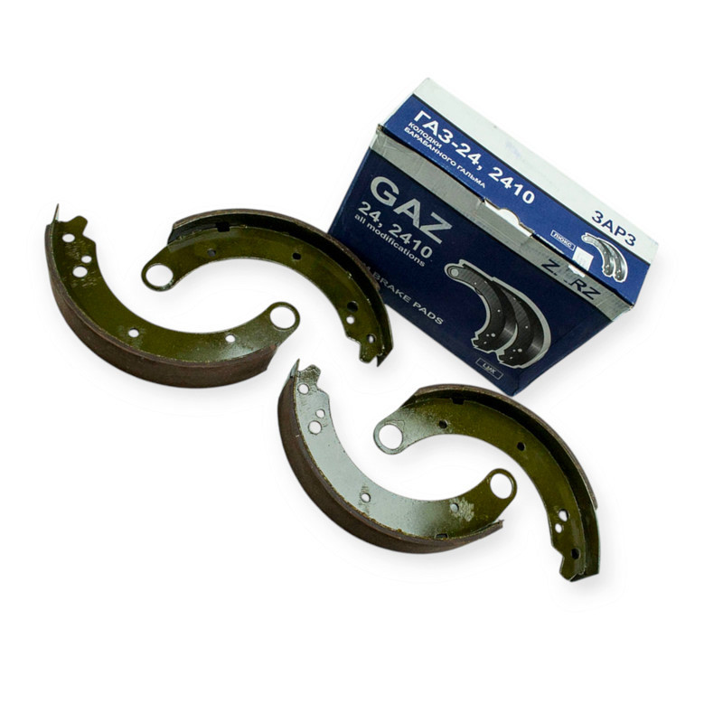 Колодки ГАЗ 2401, 2410, 31029, 3110, 31105 задні (к-кт 4 шт) (ЛЮКС) ЗАРЗ гальмівні Мукачево - фото 1