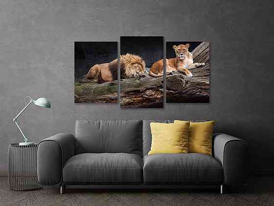 Модульна картина у вітальню/ спальню Пара Левев Art-563_3 100x150 см Київ