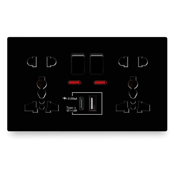 Универсальная розетка Delviz с кнопками, индикаторами, USB-A и USB-C | Подходит для вилок разных стран Миколаїв - фото 1