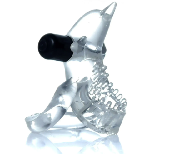 Эрекционное виброкольцо BOSS - Dolphin Vibro CockRing Clear, BS6700050 Sex Aura Киев