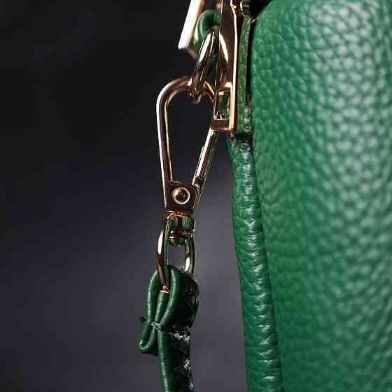 Цікава сумка для жінок з м'якої натуральної шкіри Vintage 22341 Зелена Київ