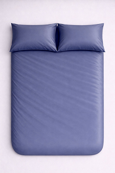 Підковдра на блискавці Ecotton полуторний 150х215 см із сатину однотонний синій 18-4221 Sling Lake Коломия - фото 1