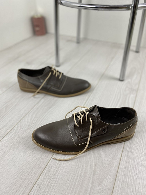 Туфлі чоловічі ВАДРУС натуральна шкіра світлі 44р темні 41р руді 39р 41р 43р 44р (код 39-29см 4 Коломыя - изображение 3