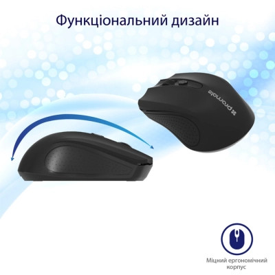 Мишка Promate Clix-8 Wireless Black (clix-8.black) Вінниця - фото 2