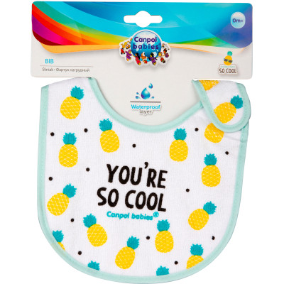 Слюнявчик Canpol babies So Cool хлопковый бирюзовый (15/114_tur) Винница - изображение 1