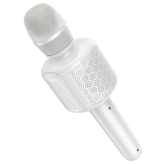 Портативная колонка-микрофон HOCO L24 Shine karaoke microphone, 5W, White Одесса