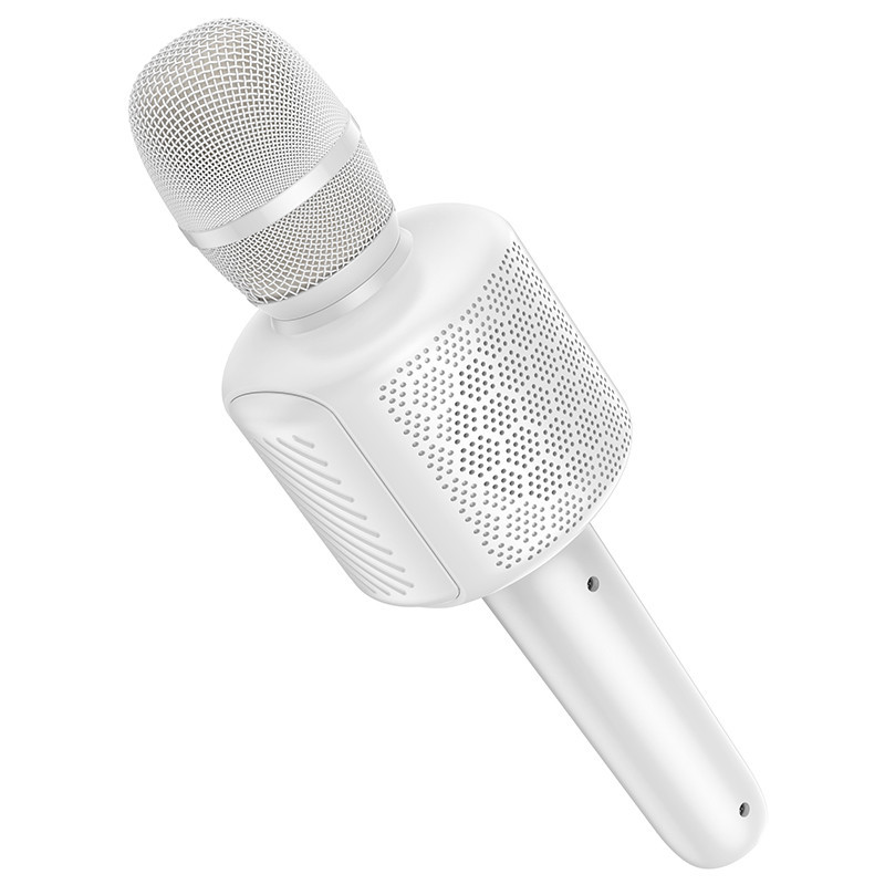 Портативная колонка-микрофон HOCO L24 Shine karaoke microphone, 5W, White Одесса - изображение 4