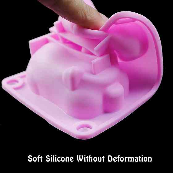 Молд силиконовый Заяц и свинка 120 на 80 мм розовый Киев