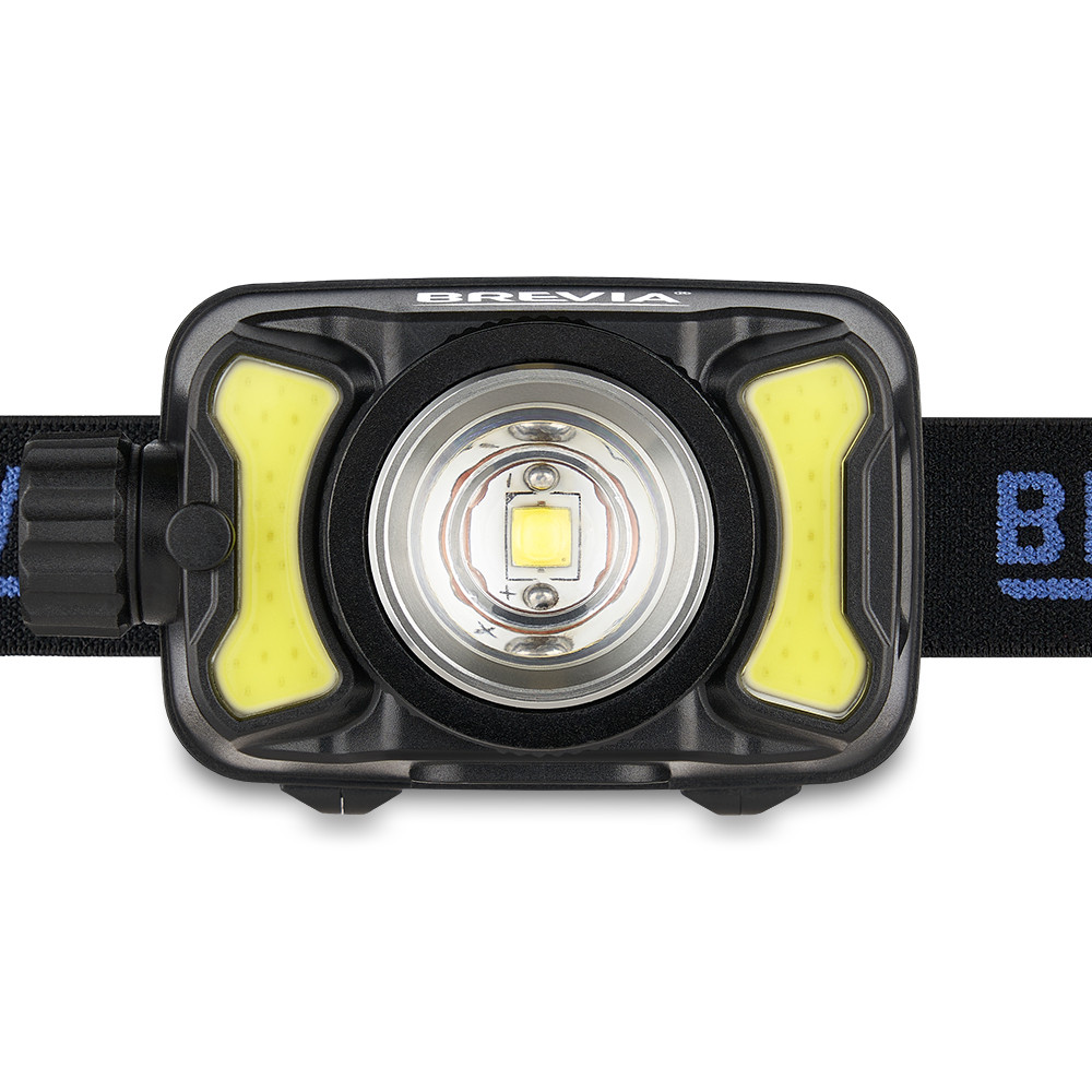Ліхтар налобний Brevia 600Lm, 3W CREE XPG+COB, 1200mAh/3xAAA, Zoom, з сенсором білий/червоний Львів - фото 2