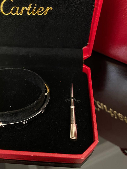 Браслет Cartier, позолота AU 750 / Красива подарункова упаковка - коробочка з оксамитом та пакет Одеса - фото 2