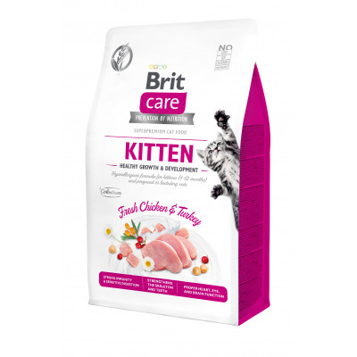 Сухой корм для кошек Brit Care Cat GF Kitten HGrowth and Development 400 г (8595602540686) Винница - изображение 1