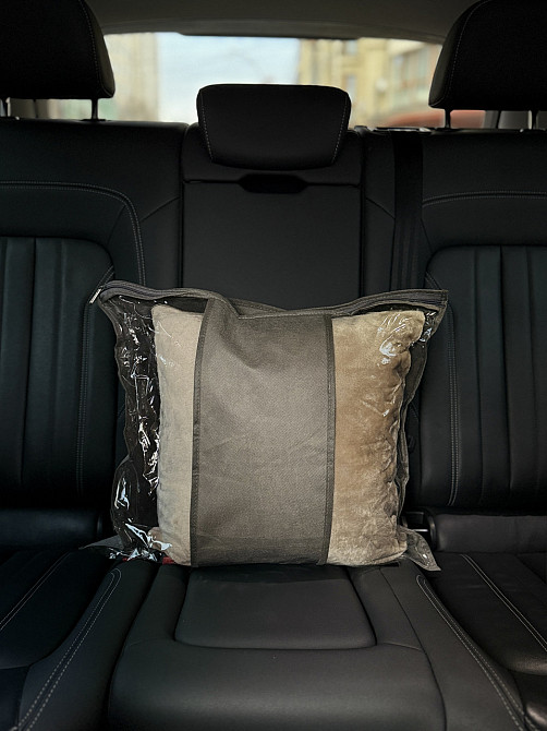 Ecotton Набір для подорожі Ecotton 2 в 1 Подушка 40х40 плед 110х140 бежевий Beige Коломия - фото 3