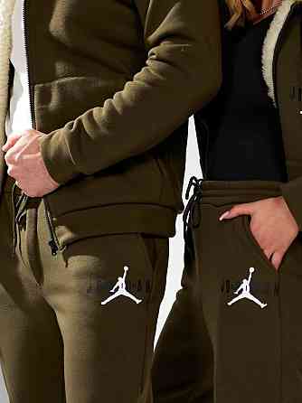 Жіночий повсякденний теплий костюм Тринитка на флісі Хакі, 44/46 Одеса