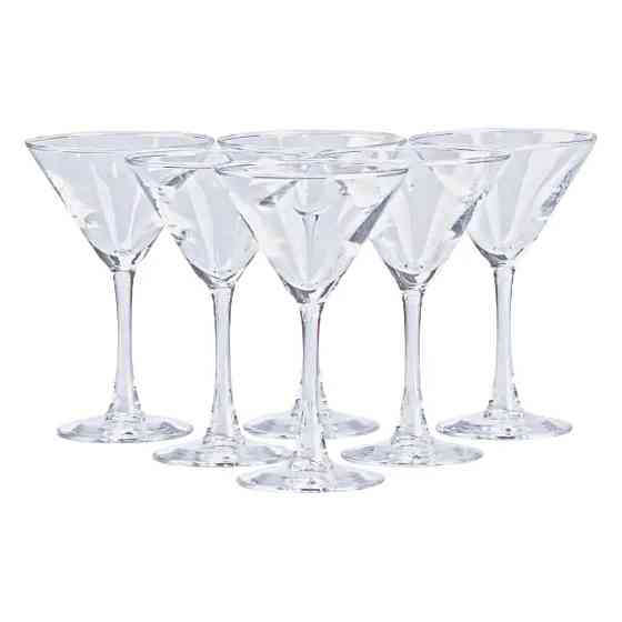 Набір келихів на високій ніжці 6 штук по 190 мл 6 штук для мартіні HP563 Київ