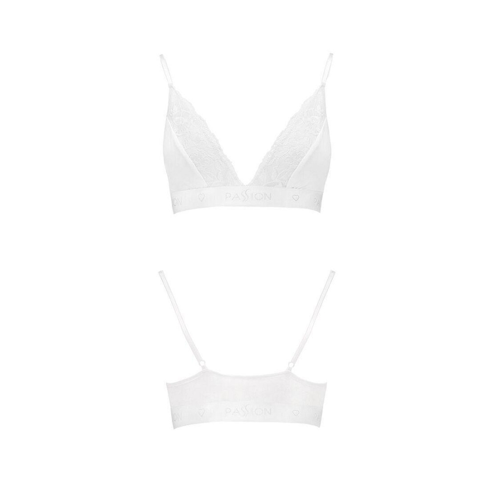 Еластичний топ з мереживом Passion PS001 TOP M, white Sex Aura Київ - фото 4