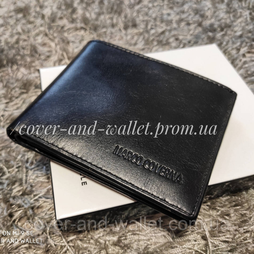 Тонкий кожаный мужской кошелек без застежки Marco Coverna BD-2 Киев - изображение 1