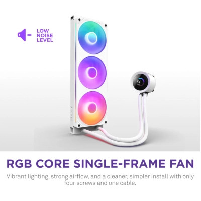 Система рідинного охолодження NZXT Kraken Plus RGB V2-360 mm AIO liquid cooler Wh (RL-KR360-W2) Вінниця - фото 3