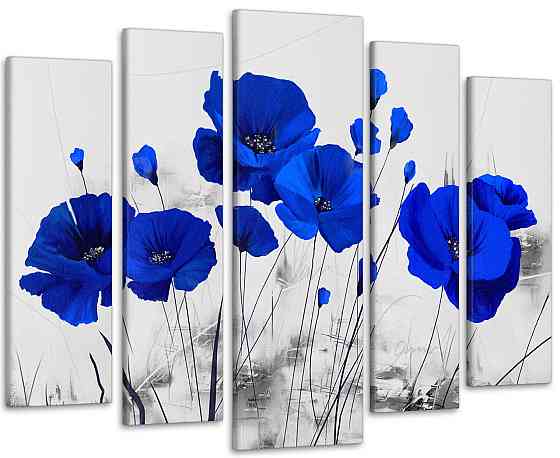 Модульна картина Сині маки Art-131_5 Київ