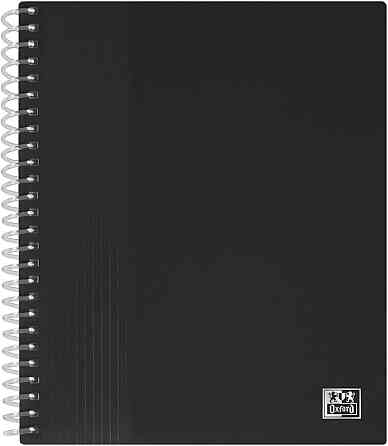 Папка скоросшиватель A5 Oxford спіраль 80 кишень 40 прозорих файлів поліпропілен чорна Київ