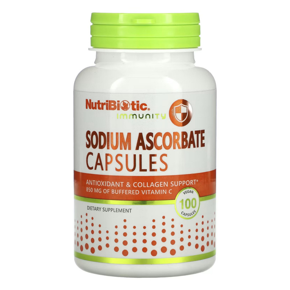Аскорбат натрия (Витамин С) Nutribiotic Sodium Ascorbate 100 caps Киев - изображение 1