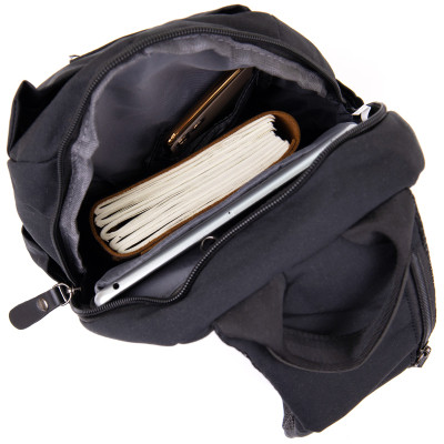 Сумка Vintage Через плече нейлон Чорна (20632) Вінниця - фото 7