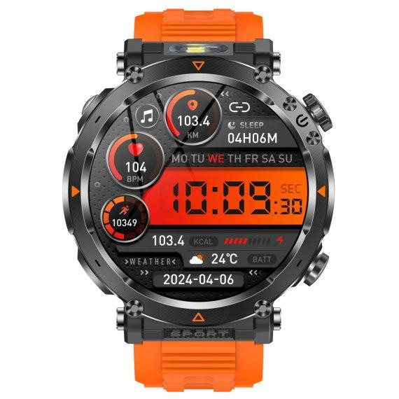 Умные наручные часы Smart Avation Pro Steel 2 ремешка (Оранжевый) Винница - изображение 6