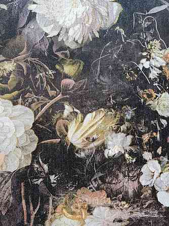 Обои виниловые на флизелине AS creation The Bos 0.53х10 цветы пионы розы астры желтые розовые на черном Киев