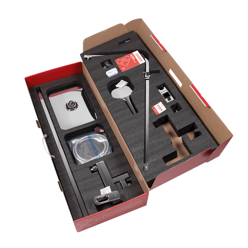 Душевая колонна Koer KB-56031-01 с смесителем и 3 функциями (KR5438) Харьков - изображение 6