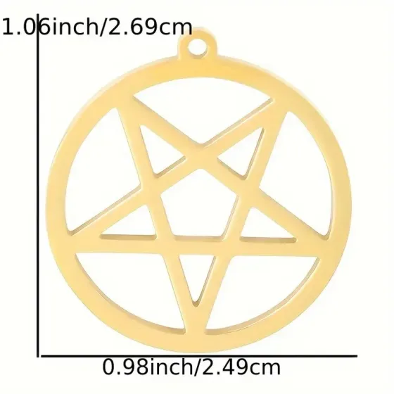 Намисто-підвіска Пентаграма – золотисте Київ