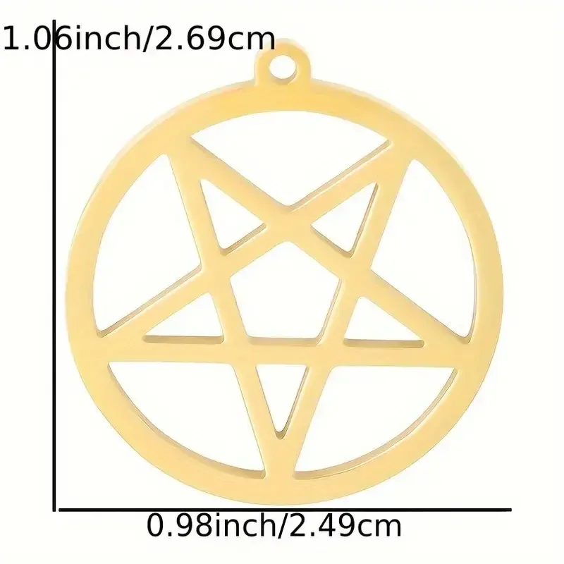 Намисто-підвіска Пентаграма – золотисте Київ - фото 3