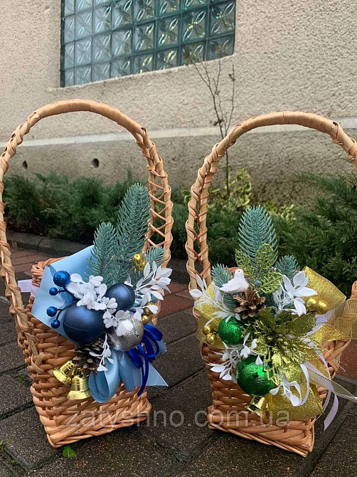 Корзина плетеная  под литровую банку белая Киев - изображение 2