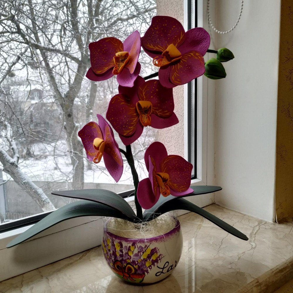 Світильник-нічник "Орхідея бузкова" Дніпро - фото 6