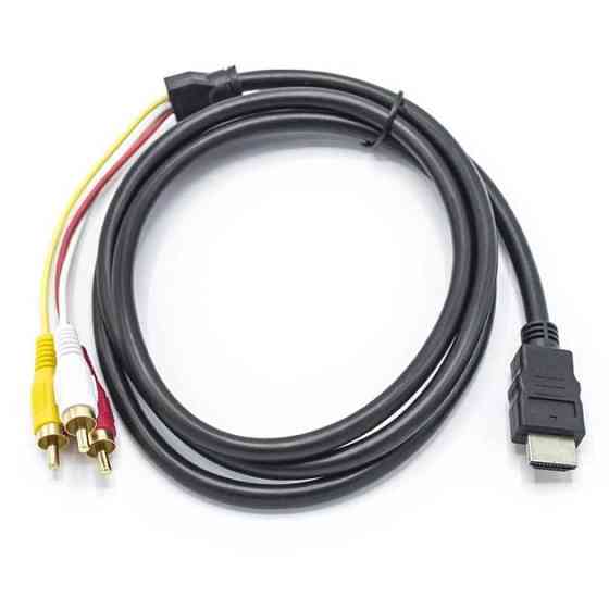 Кабель перехідник HDMI - 3 RCA MF 1.3м Луцк