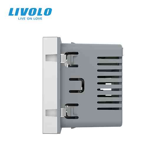 Термостат (терморегулятор) сенсорний для внутрішньопідлогового конвектора водяного опалення та фанкойла LIVOLO, сірий, модуль без рамки (VL-FCA-2IPS72 Коломия