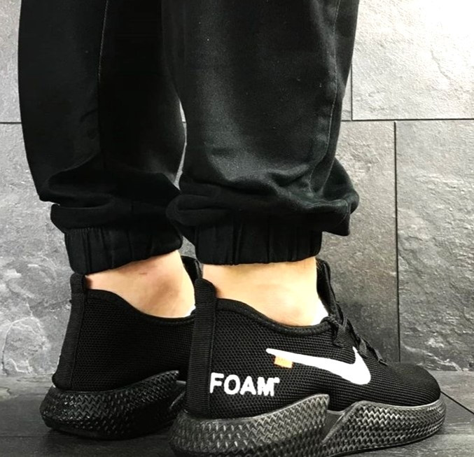 Кросівки Чоловічі Чорні Найки Ткани Тканинні Boost Пінка в стилі N!ke (розміри: 40,41) Дніпро - фото 3