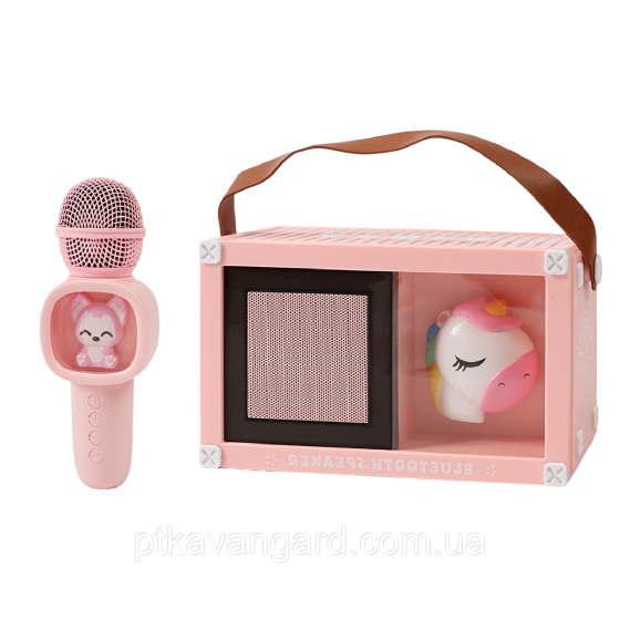 Детская караоке-колонка с микрофоном 
