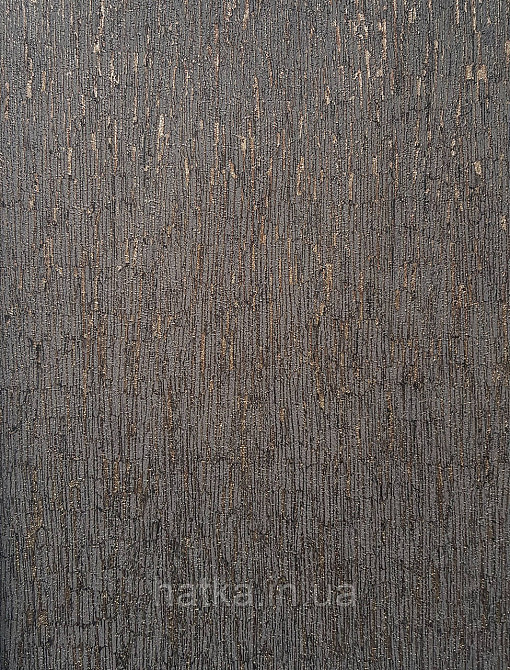 Шпалери вінілові на флізеліні AS creation Amber метрові 1.06Х10 структурні кора дерева чорні золотисті Київ - фото 1