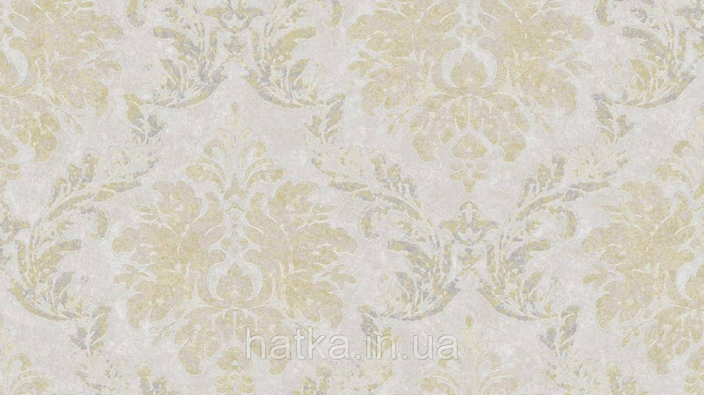 Шпалери метрові вінілові на флізеліні Sintra Classic класика вензель структурні золотисті на бежевому 406656 Київ - фото 1