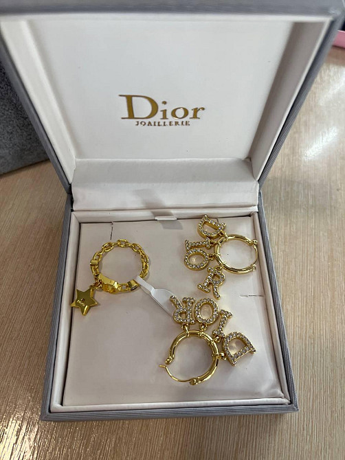 Діор набір сережки та кільце / Dior Одеса - фото 4