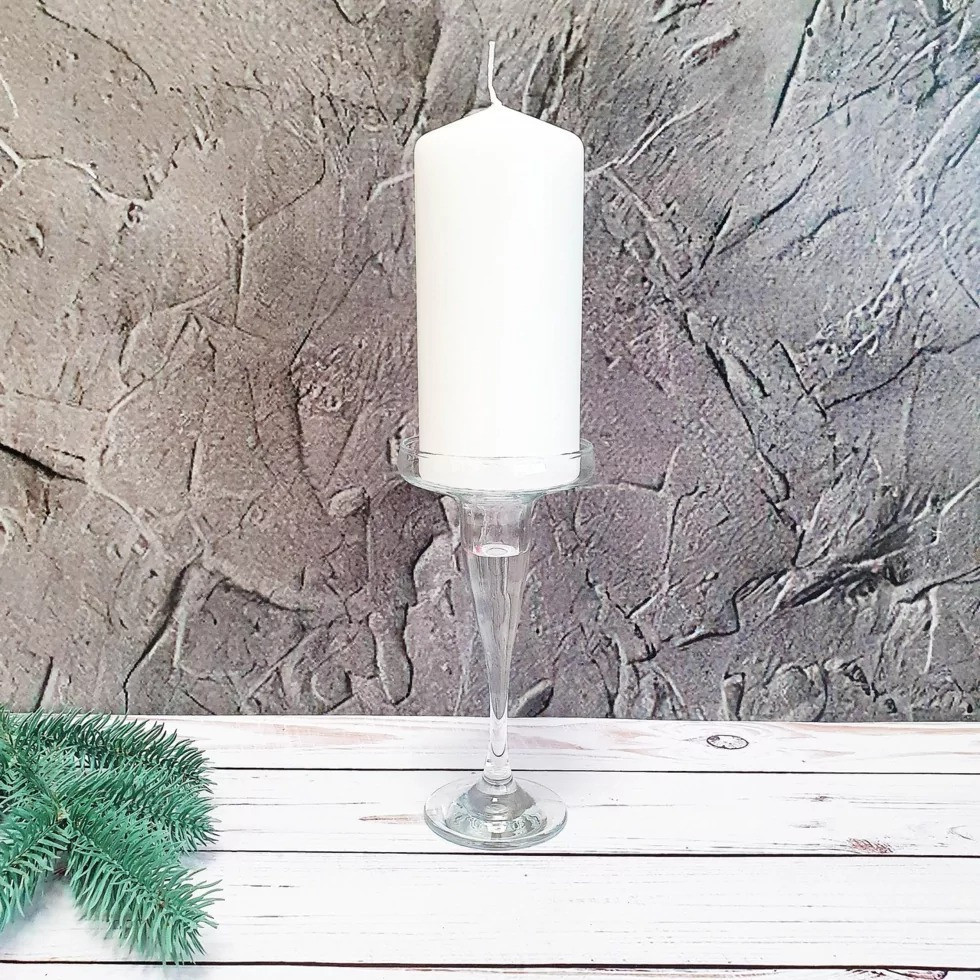 Свічка столова циліндр Bispol AURA Candles sw60/100-090 Білий Луцк - изображение 6