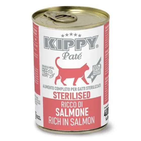 Влажный корм KIPPY Pate Sterilised Cats Salmon для стерилизованных котов с лососем в виде паштета 400 г Винница