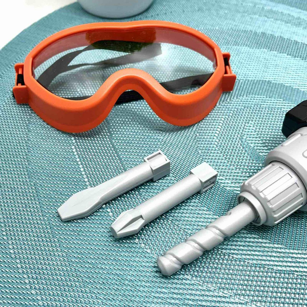 Набір інструментів шуруповерт та окуляри Чорно-оранжевий (778-4) Чернігів - фото 6