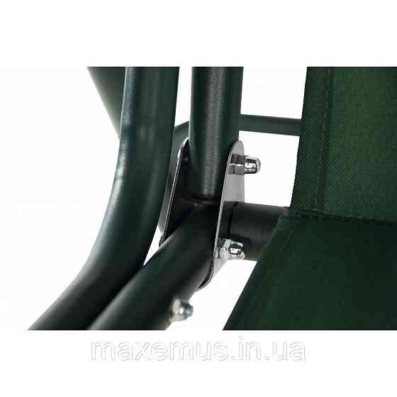 Садовые качели для дачи и дома трехместные уличные качели с навесом Relax дачные качели для отдыха зеленая Мостиська