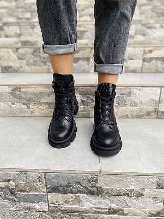 Жіночі черевики ARLEN чорні натуральна шкіра висота 13 см розмір 38 (4184) Коломия