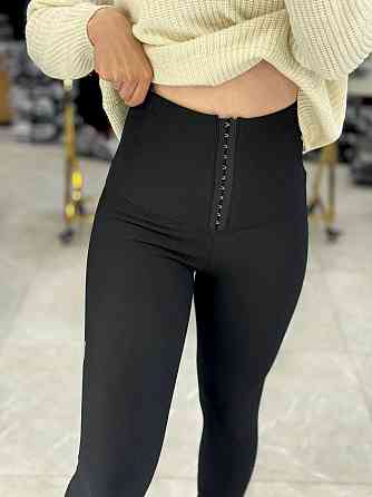 Стильные женские теплые лосины с корсетным поясом на крючках. 46/48 Одесса