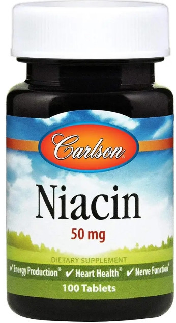 Ниацин (Витамин В3) Carlson Niacin 50 мг 100 таб Киев - изображение 1