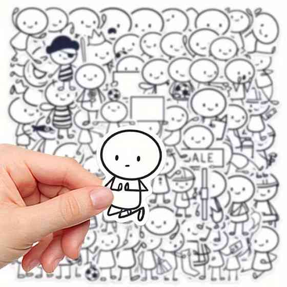 Набір милих наклейок з персонажами – 66 шт для декору Київ