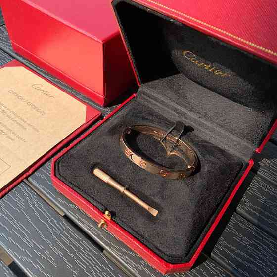 Cartier браслет love с отверткой розовое золото / Картье браслет с отверткой в розом золоте Одесса